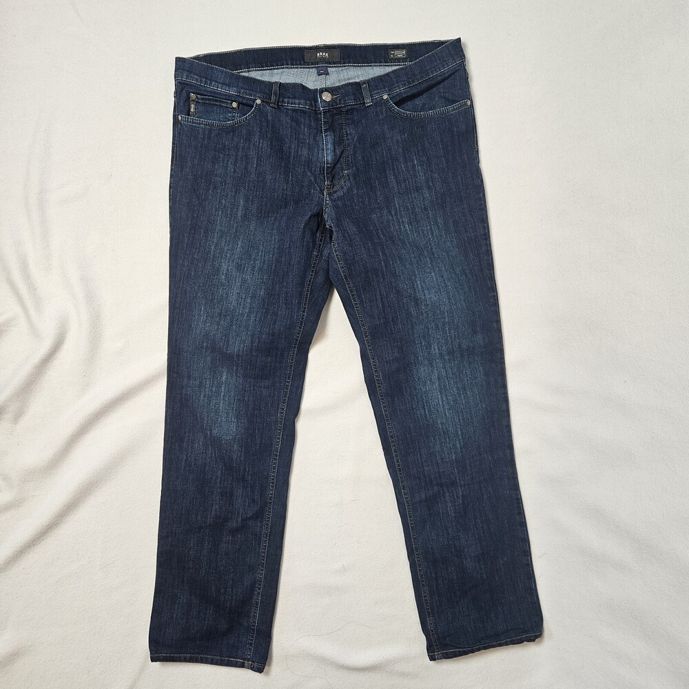 Brax Masterpiece Jeans Cooper Denim Meas 43x33.5 Regular Fit Dark Wash Stretch